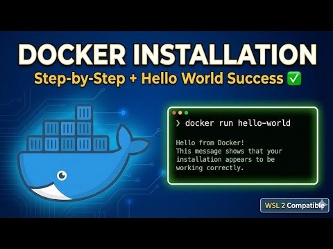 How to Install Docker on Windows (Urdu/Hindi) | Hello World & WSL Setup | Free PDF Guide 📄
