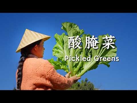 Pickled Greens — Pickled Greens — crisp, refreshing, and a beloved Yunnan side dish with rice【滇西小哥】