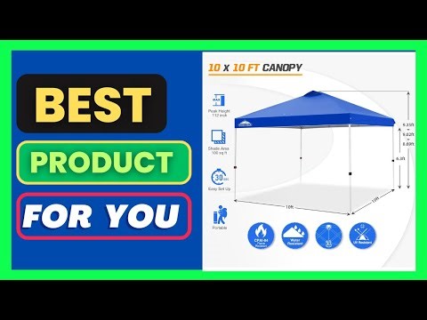 EAGLE PEAK Pop Up Canopy Tent with Wheeled Carry Bag, 8