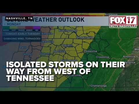 Storms on the way from the west, severe thunder storm and tornado warnings in Middle Tennessee