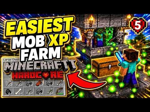 EASIEST Mob XP Farm in Minecraft 1.21+ (Bedrock & Java!)
