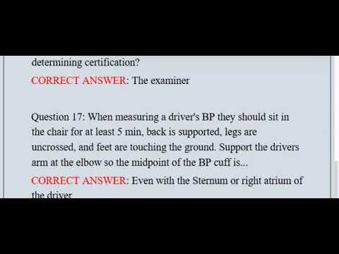 DOT certification Exam Study Guide Complete Solution