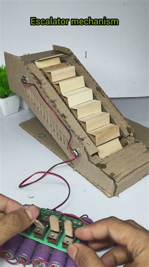 Escalator working model #schoolproject #science project #tech #dcmotor