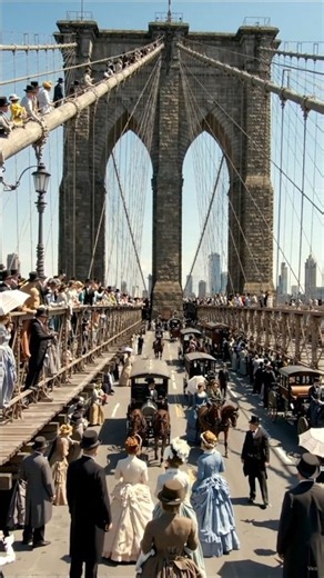 The Brooklyn Bridge in 1883: The Engineering Marvel That Changed New York 🇺🇸