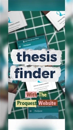 Find millions of theses and dissertations using the ProQuest tool! 🎓🔍 #short #researchmethods