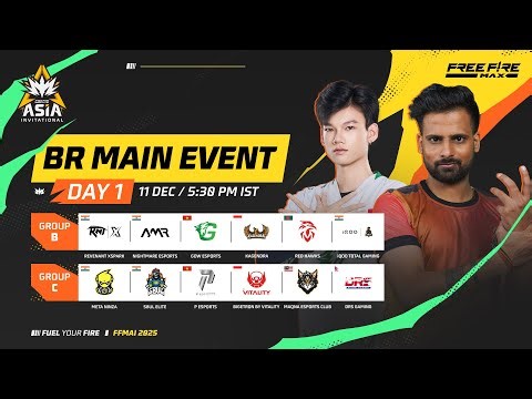 BR Main Event - Day 1 | FFMAI 2025 | Group B & C [WATCHPARTY]
