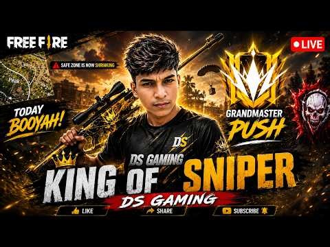 🔴 FREE FIRE LIVE 🔥 KING OF SNIPER 👑 GRANDMASTER #freefire #live #trending #shortslive #dsgaminglive