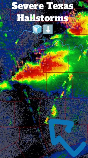 ⚠️ Huge Texas Hailstorms - Satellite & Radar Loop 4/28/2026