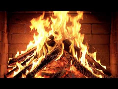 🔥 Fireplace 4K UHD! Fireplace with Crackling Fire Sounds. Fireplace Ambience