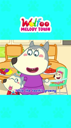 Teething Teething Song 🎵 Ouch! Baby Is Crying 🦷 #kids #shorts