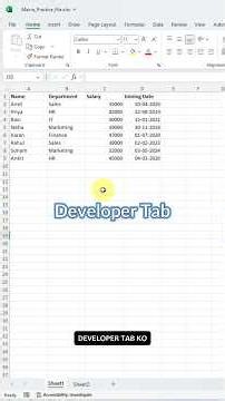 STOP Wasting Time! How to Enable Developer Tab and Automate Tasks in Excel