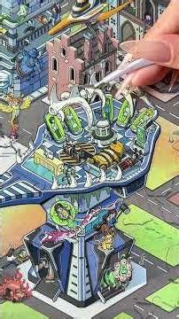 Alien Invasion - YYBB ART DIY STICKER SCENE |SATISFYING | ASMR #diy #usa #uk