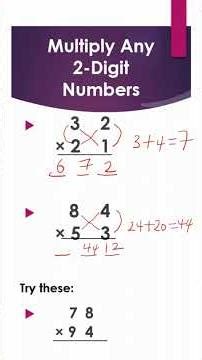 Multiply Any 2-Digit Numbers in Seconds (No Calculator!)