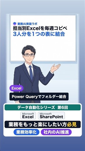 担当者ごとにバラバラの売上Excelを1つの表に：Power QueryのSharePointフォルダー結合でデータ整形を自動化 【営業】