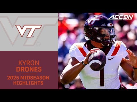 Virginia Tech QB Kyron Drones Midseason Highlights | 2025 ACC Football