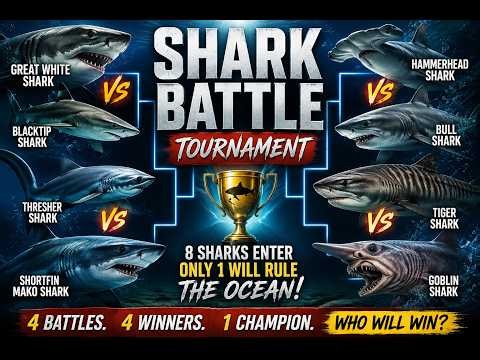 🦈 THE FINAL IS SET! GREAT WHITE vs TIGER SHARK 🏆 | Shark Battle Championship Teaser