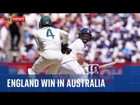 England secure their first Test victory in Australia for 15 years