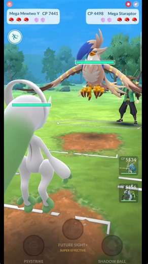 ✨️Mega Staraptor VS✨️Mega Mewtew Y PVP Battle in Pokemon Go