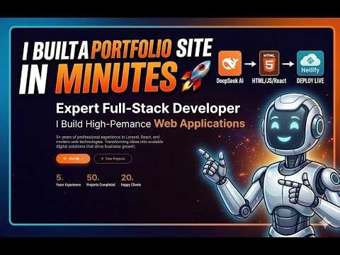 I Built a Portfolio Website Using AI (DeepSeek) + Deployed It in Minutes 🚀