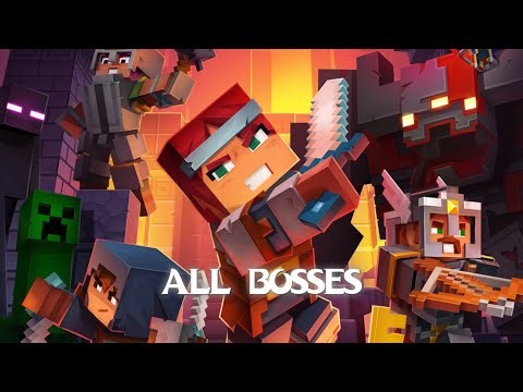 Minecraft Dungeons All Bosses + Final Bosses (Main Island Only) No Commentary
