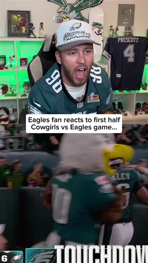 GOOD FIRST HALF FOR MY EAGLES… Eagles fan reacts to first half of the Eagles vs Cowboys game Week 7 of the NFL! #nfl #eagles #cowboys #cowboysnation #reaction