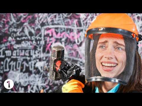 Billie Eilish enters a rage room, destroys everything + answers some very important questions
