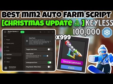 ❄️⛄BEST MM2 AUTOFARM SCRIPT CHRISTMAS UPDATE 🎄 PASTEBIN⛄❄️
