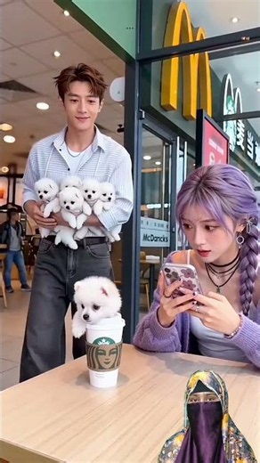 Rumi picked up the lovely teacup dog.