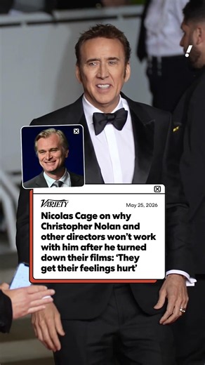 Nicolas Cage says Christopher Nolan and other directors quit calling when he turned down their films