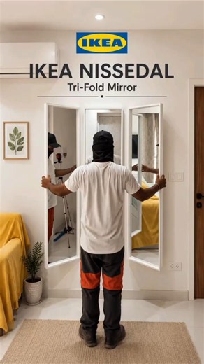 IKEA NISSEDAL Tri-Fold Mirror Installation