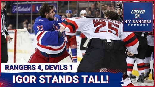 GOALIE FIGHT! Igor Shesterkin WRECKS Jacob Markstrom in Rangers 4-1 win! Mika Zibanejad wins Extra Effort Award!