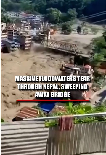 Dramatic video captures raging floodwaters tearing through Nepal, sweeping away a bridge as deadly flash floods devastate communities along the Nepal-China border. At least 160 people have been killed, while hundreds remain missing. Nepalese officials say 403 people are unaccounted for, including 341 foreign nationals, as rescue efforts continue across the disaster zone. Experts say a glacier avalanche was the likely trigger for the catastrophic flooding.