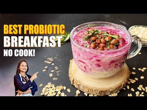 High Protein Heart & Diabetic Friendly Overnight Oats | Healthy Breakfast | Oats Recipe | Probiotic