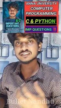 C & PYTHON Computer Programming Questions‼️#annauniversity #1stsemester #cs25c01 #cs25c02 #c #python