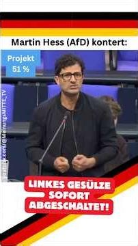 #afd KONTER: LINKer wird von Martin Hess ruhig gestellt! #politik #shorts