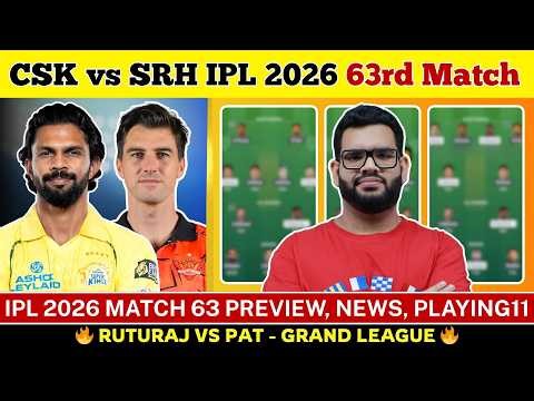 CSK vs SRH Dream11 Prediction| CSK vs SRH Today Match Prediction| IPL 2026 Match 63