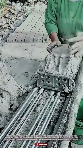 Traditional Masonry Tool Sliding Multi-Brick Mold for Efficient Production! #ToolHolder
