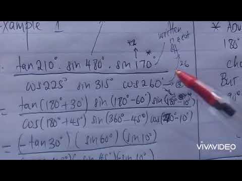 Grade 11 - Reduction formula with special angles Part 2