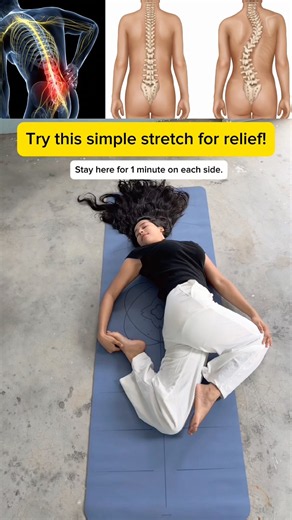 Back pain? Try this simple stretch for relief!