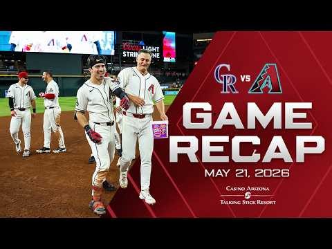 Rockies vs. D-backs Game Highlights (5/21/26) | MLB Highlights