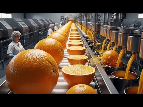 Inside a Modern Orange Factory: From Fresh Fruit to Billion-Dollar Juice (Full Process)