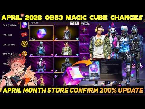 1 APRIL 2026 KO NEXT MAGIC CUBE STORE UPDATE 10 BUNDLE FREE FIRE NEW OB53 EVENT MEIN KAB AAYEGA