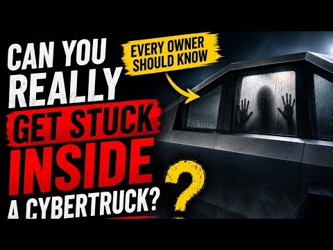 Can You Really Get Stuck Inside A Cybertruck? #Cybertruck #TeslaCybertruck #tesla 