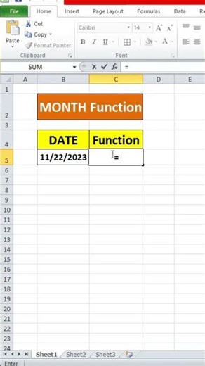 MONTH Function in Excel | Extract Month From Date