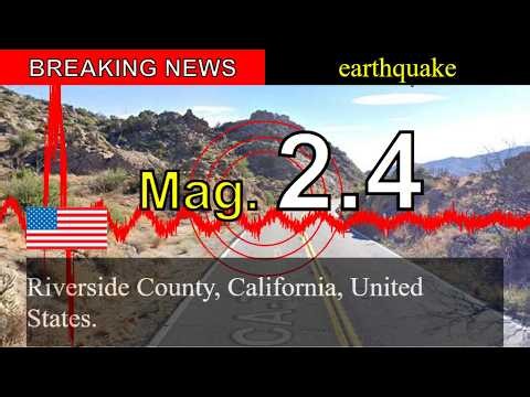 😱🚨Breaking News: M 2.4 Earthquake Strikes Riverside County, California, United States.!