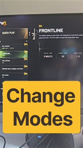 Modern Warfare 4 How to Change Modes #MW4 #ModernWarfare4 #ChangeGameMode #Multiplayer #CallOfDuty