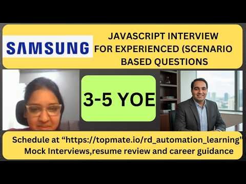 JavaScript Mock Interview for Automation Tester | Real QA Automation Questions & Answers (2026)