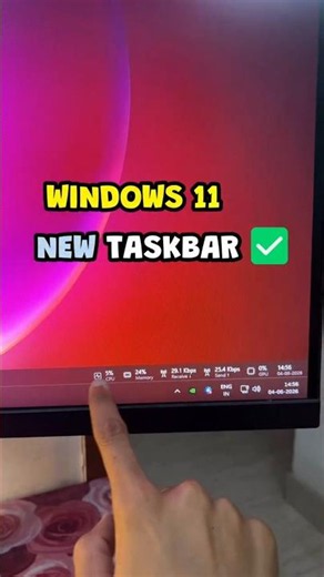 Enable New Windows 11 Taskbar #reels #tech #pc #tips #pctips
