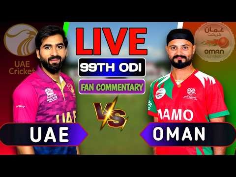 UAE vs OMAN LIVE 🔴 | UAE vs Oman Live Match | ODI Live Commentary | CWC League 2