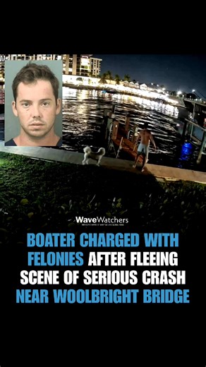 🚨WATCH 🚨BOYNTON BEACH, Fla. A serious boating crash near the Woolbright Bridge in Boynton Beach has led to felony and misdemeanor charges after investigators say the operator fled the scene, leaving behind an injured passenger and damaged property. According to the Florida Fish and Wildlife Conservation Commission, officers responded to the incident around 7:17 p.m. on December 28, after reports of a vessel striking the Woolbright Bridge and nearby private dock pilings. By the time officers ar